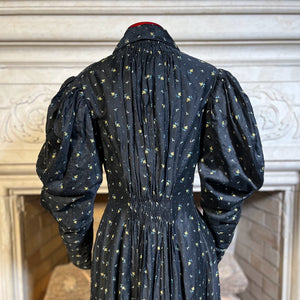 c. 1890s Cotton Wrapper Dress