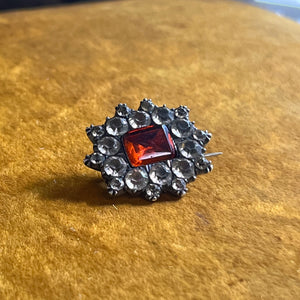 Georgian Orange Paste Brooch