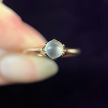 Load image into Gallery viewer, Antique 10k Gold Claw Setting Moonstone Orb Ring