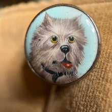 Load image into Gallery viewer, Victorian Hand Painted Enamel Dog Stick Pin