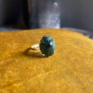 Antique 10k Gold Scarab Ring