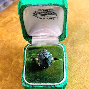 Antique 10k Gold Scarab Ring