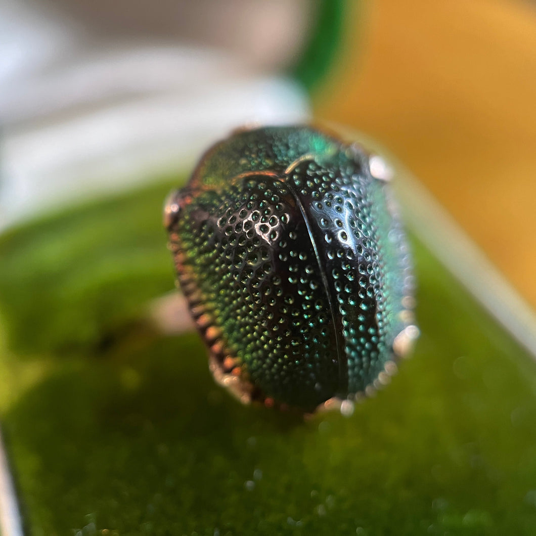 Antique 10k Gold Scarab Ring