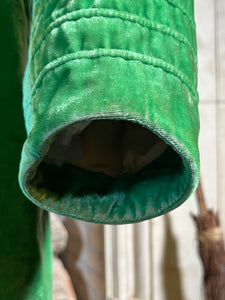 1920s Green Silk Velvet Coat