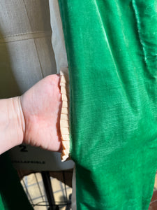 1920s Green Silk Velvet Coat