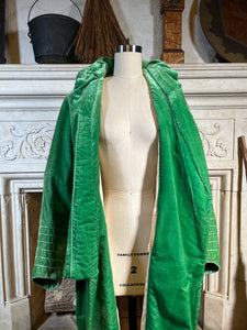 1920s Green Silk Velvet Coat