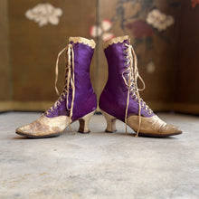 Load image into Gallery viewer, c. 1900s Purple Silk Boots | Study + Display