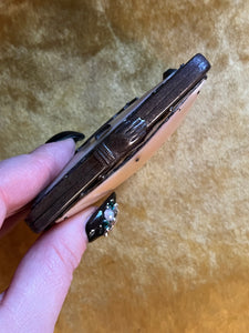 Georgian Shell and Steel Wallet with Hand Clasp