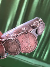 Load image into Gallery viewer, Victorian Silver Coin Bracelet with Love Token | Virginia Russell