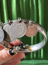 Load image into Gallery viewer, Victorian Silver Coin Bracelet with Love Token | Virginia Russell