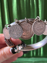 Load image into Gallery viewer, Victorian Silver Coin Bracelet with Love Token | Virginia Russell