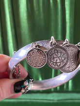 Load image into Gallery viewer, Victorian Silver Coin Bracelet with Love Token | Virginia Russell