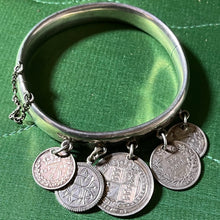 Load image into Gallery viewer, Victorian Silver Coin Bracelet with Love Token | Virginia Russell