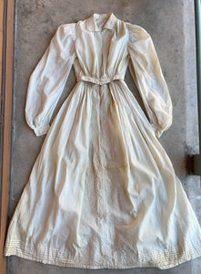 c. 1850s-1860s White Cotton Dress