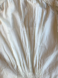 c. 1850s-1860s White Cotton Dress