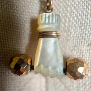 RESERVED | Victorian Mother of Pearl Fist