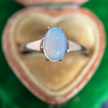Load image into Gallery viewer, Late 19th c. 10k Gold Opal Ring | Engraved &#39;Flora&#39;