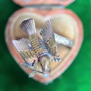 Early 20th c. 12k Gold Swallow Conversion Ring