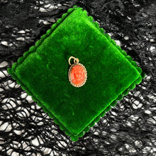 Load image into Gallery viewer, Late 19th c. 9k Gold Red Coral Cameo Charm