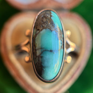 Early 20th c. 10k Gold Turquoise Ring