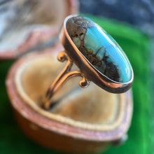 Load image into Gallery viewer, Early 20th c. 10k Gold Turquoise Ring