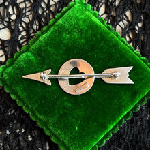 Load image into Gallery viewer, c. 1940s Sterling Silver Heart Arrow Brooch