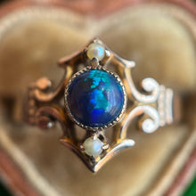 Load image into Gallery viewer, c. 1900s 10k Gold Black Opal Ring