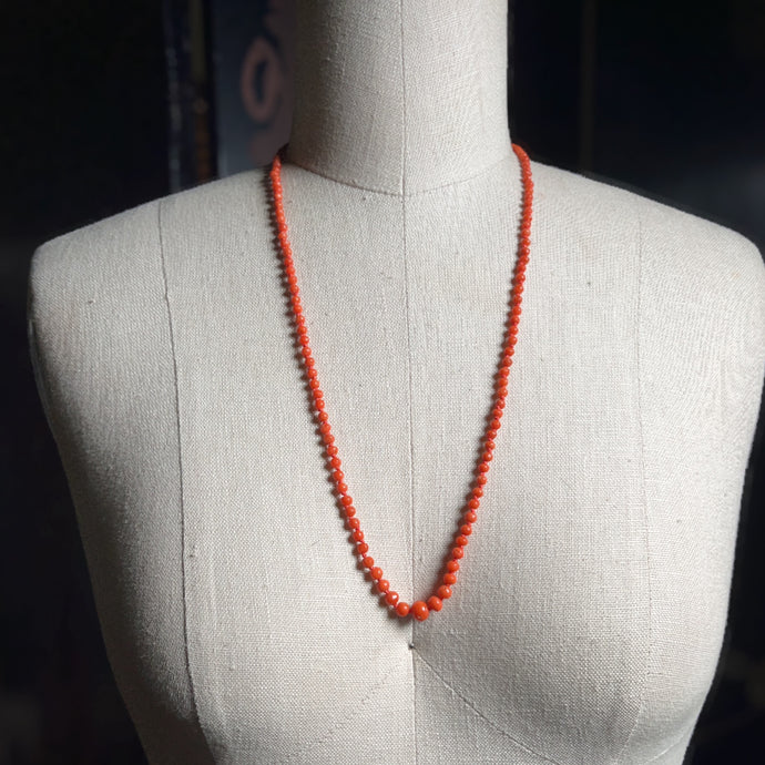 Early 20th c. Coral Bead Necklace