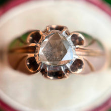 Load image into Gallery viewer, 14k Gold Foil Backed Rose Cut Diamond Ring