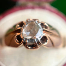 Load image into Gallery viewer, 14k Gold Foil Backed Rose Cut Diamond Ring
