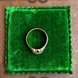 14k Gold Foil Backed Rose Cut Diamond Ring
