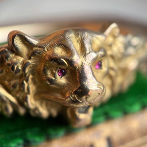 c. 1900s Gold Filled Lion Bracelet