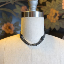 Load image into Gallery viewer, Antique Gunmetal Long Guard Chain w/ French Jet Spheres