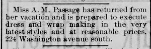 c. 1890s 3 Pc. Dress Outfit | Miss A.M. Passage