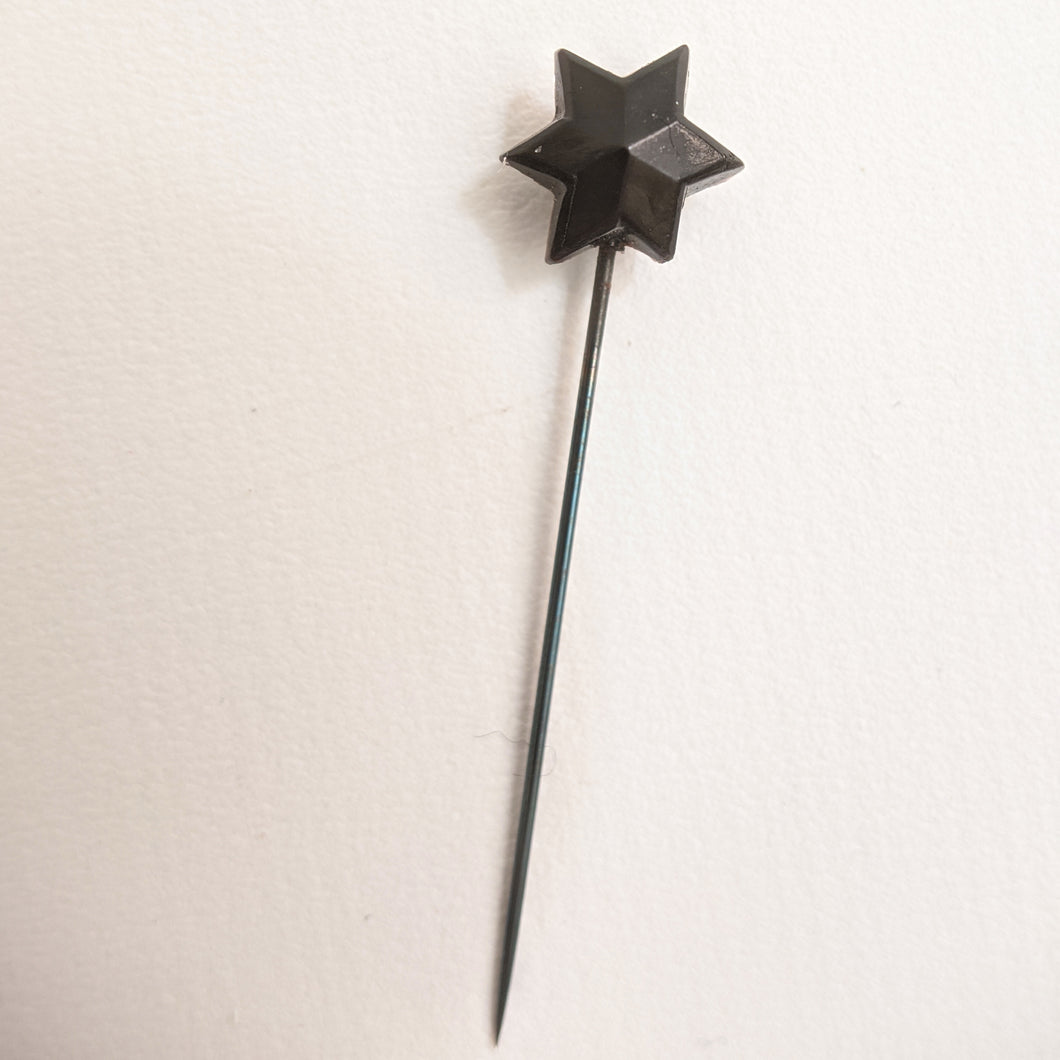 Antique Black Star Stick Pin