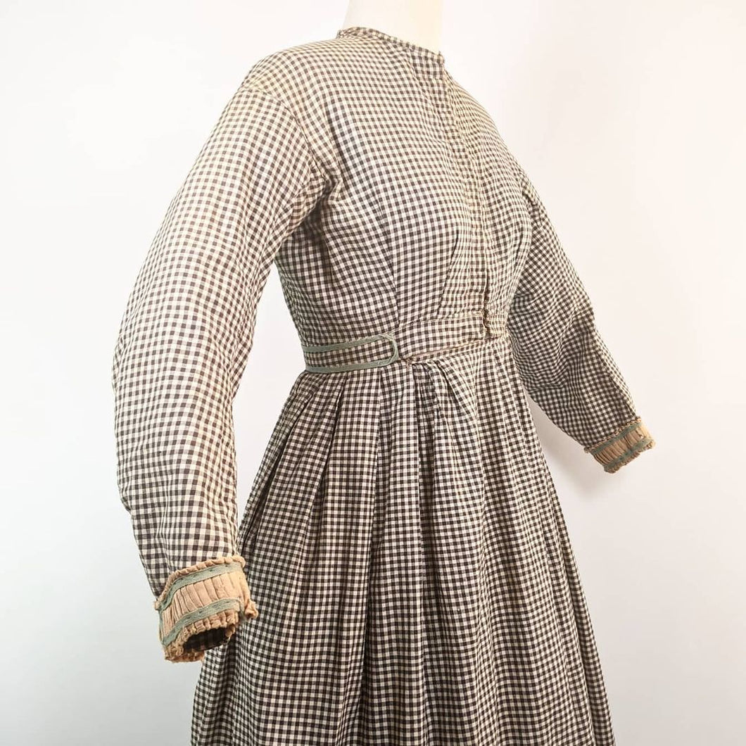 1860s Gingham Dress