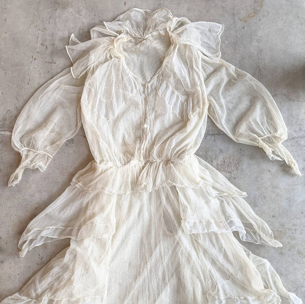 1910s Net Lace Dress