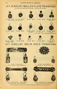 Victorian French Jet Orb Ear Drops