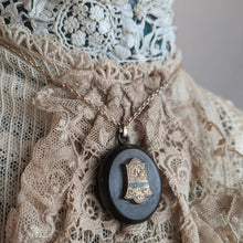 Load image into Gallery viewer, Victorian Taille d&#39;Epargne Vulcanite Locket