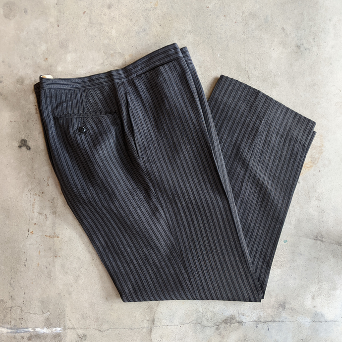 1920s-1930s Striped Wool Trousers | 39