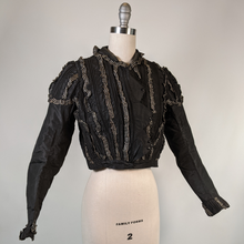 Load image into Gallery viewer, 1900s Black + White Bodice