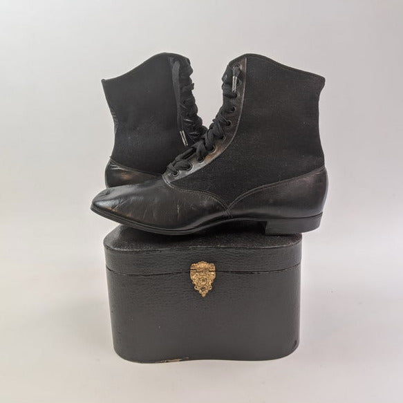 1910s-1920s Deadstock Boots | Approx Size 6.5
