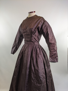 1860s Purple Silk Dress