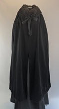 Load image into Gallery viewer, 1920s Corduroy Cape with Curly Wool Collar