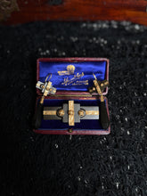 Load image into Gallery viewer, Victorian Vulcanite 14k Gold Demi Parure | Antique Jewelry Set