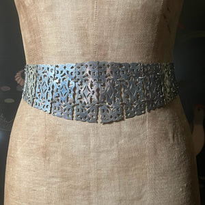 c. 1900s-1910s Silver Plated Belt | 29"