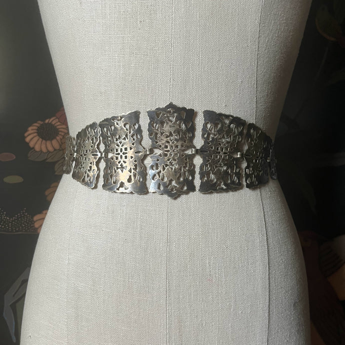 c. 1900s-1910s Silver Plated Belt | 26
