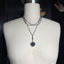 Load image into Gallery viewer, 1920s Sterling Silver Bloodstone Fob Pendant | Antique Jewelry