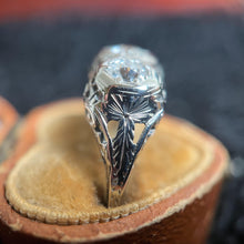 Load image into Gallery viewer, 18k White Gold Art Deco Toi et Moi Diamond Ring | Antique Jewelry