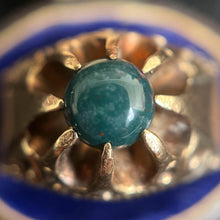 Load image into Gallery viewer, 12k Gold Bloodstone Belcher Ring | Antique Victorian Jewelry